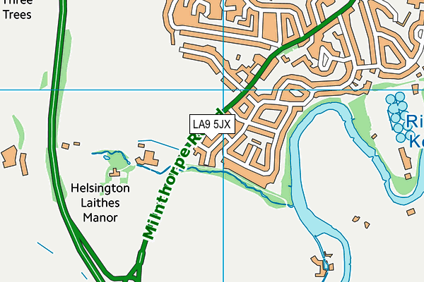 LA9 5JX map - OS VectorMap District (Ordnance Survey)