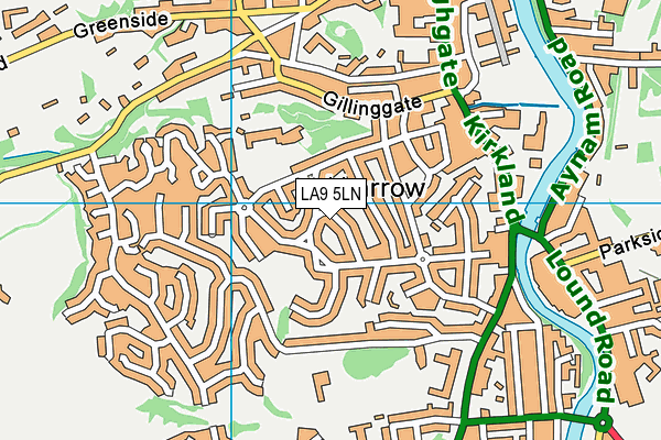 LA9 5LN map - OS VectorMap District (Ordnance Survey)