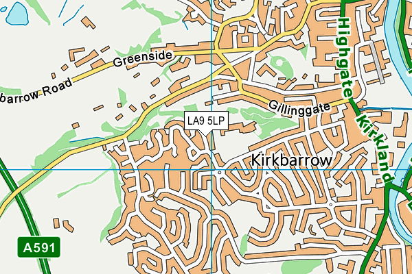 LA9 5LP map - OS VectorMap District (Ordnance Survey)