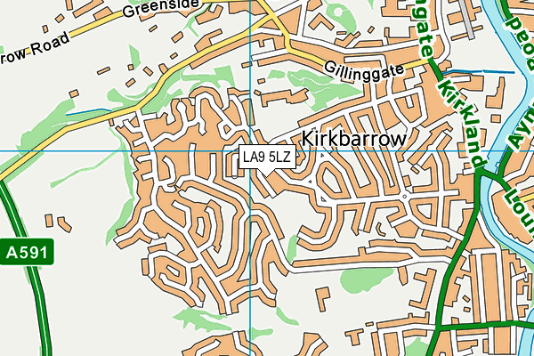 LA9 5LZ map - OS VectorMap District (Ordnance Survey)