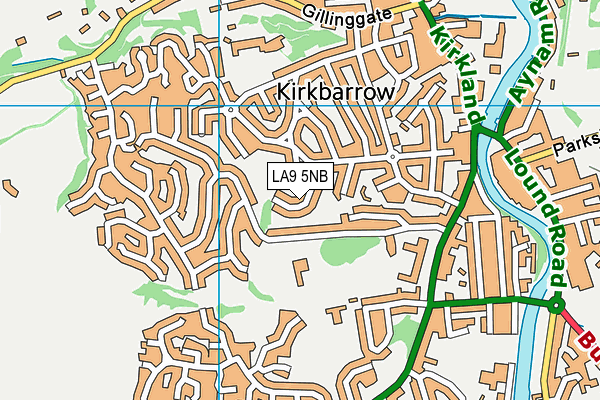 LA9 5NB map - OS VectorMap District (Ordnance Survey)