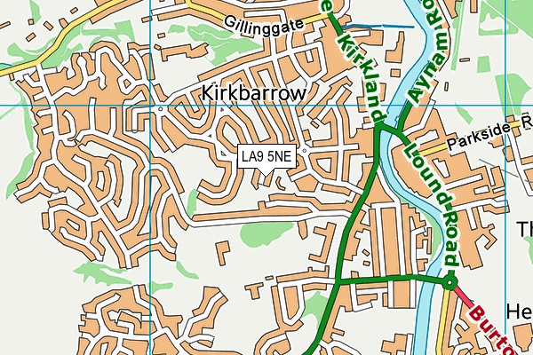 LA9 5NE map - OS VectorMap District (Ordnance Survey)