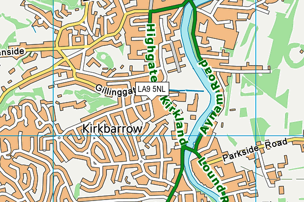 LA9 5NL map - OS VectorMap District (Ordnance Survey)