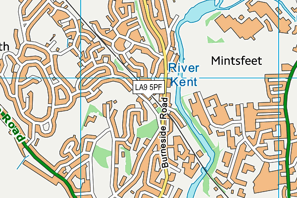 LA9 5PF map - OS VectorMap District (Ordnance Survey)