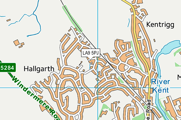 LA9 5PJ map - OS VectorMap District (Ordnance Survey)