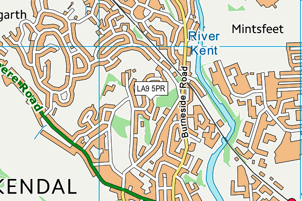 LA9 5PR map - OS VectorMap District (Ordnance Survey)