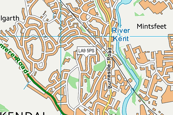 LA9 5PS map - OS VectorMap District (Ordnance Survey)