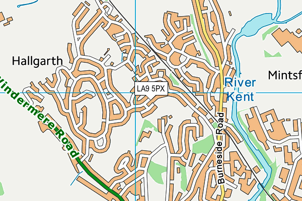 LA9 5PX map - OS VectorMap District (Ordnance Survey)