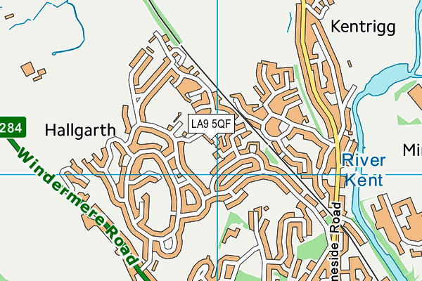 LA9 5QF map - OS VectorMap District (Ordnance Survey)