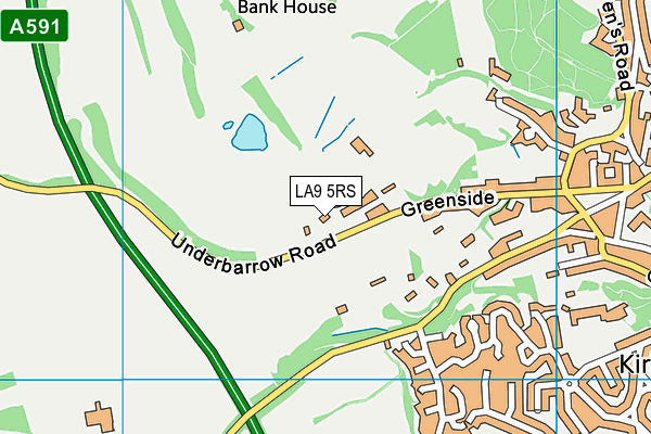 LA9 5RS map - OS VectorMap District (Ordnance Survey)