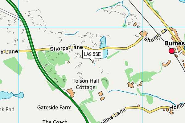 LA9 5SE map - OS VectorMap District (Ordnance Survey)