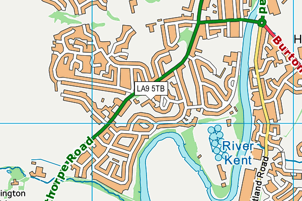 LA9 5TB map - OS VectorMap District (Ordnance Survey)