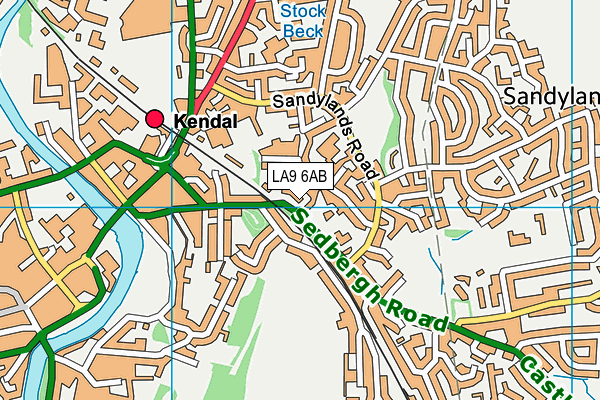 LA9 6AB map - OS VectorMap District (Ordnance Survey)