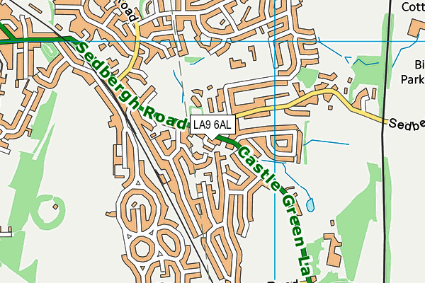 LA9 6AL map - OS VectorMap District (Ordnance Survey)