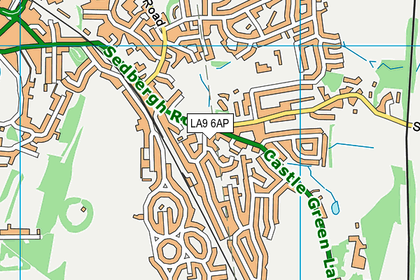 LA9 6AP map - OS VectorMap District (Ordnance Survey)