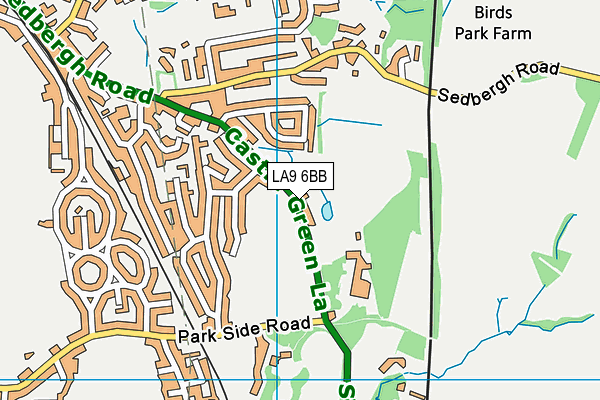 LA9 6BB map - OS VectorMap District (Ordnance Survey)