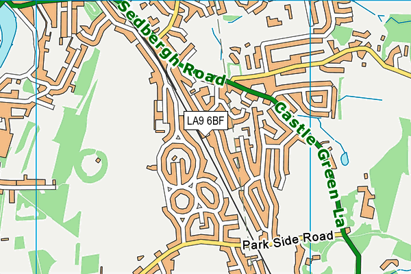 LA9 6BF map - OS VectorMap District (Ordnance Survey)