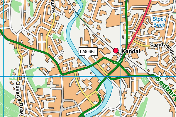 LA9 6BL map - OS VectorMap District (Ordnance Survey)