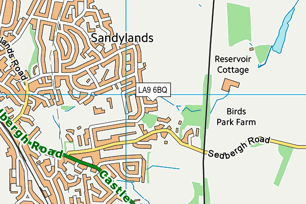 LA9 6BQ map - OS VectorMap District (Ordnance Survey)