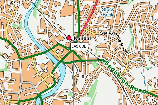 LA9 6DB map - OS VectorMap District (Ordnance Survey)