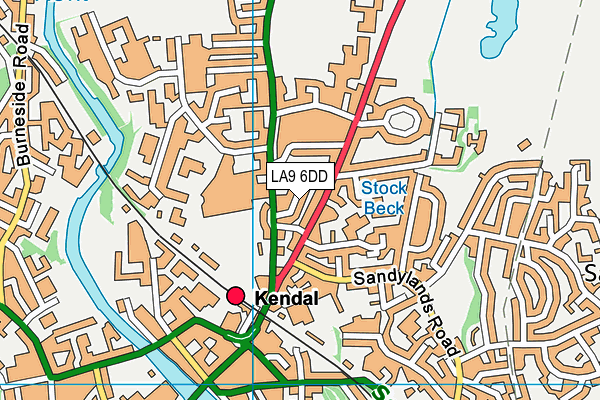 LA9 6DD map - OS VectorMap District (Ordnance Survey)