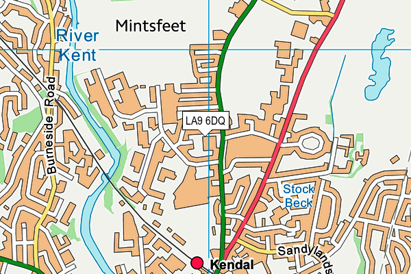 LA9 6DQ map - OS VectorMap District (Ordnance Survey)