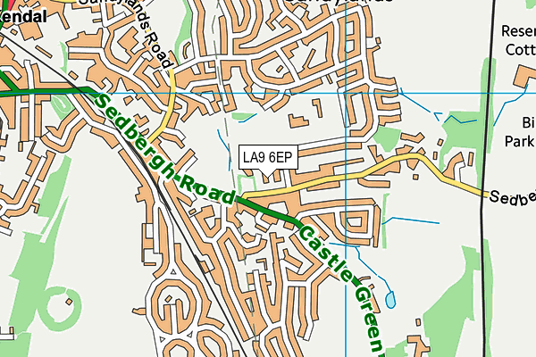 LA9 6EP map - OS VectorMap District (Ordnance Survey)