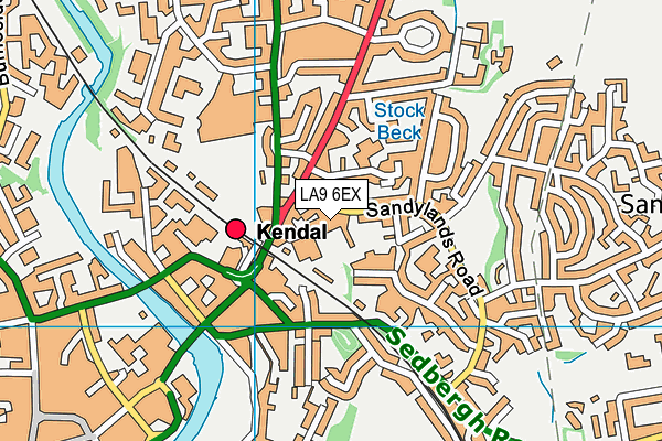 LA9 6EX map - OS VectorMap District (Ordnance Survey)