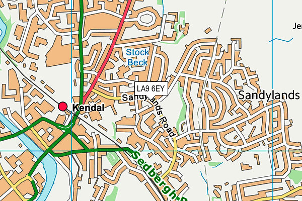 LA9 6EY map - OS VectorMap District (Ordnance Survey)