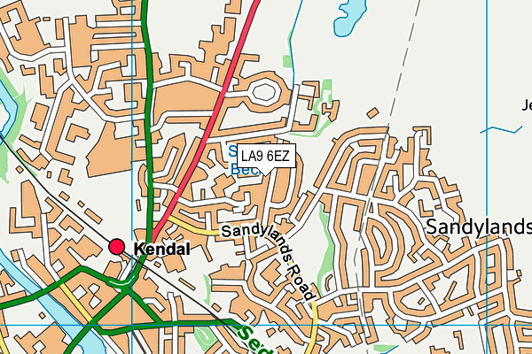 LA9 6EZ map - OS VectorMap District (Ordnance Survey)