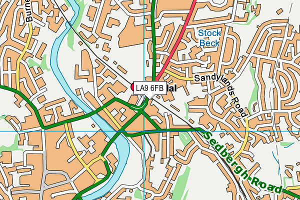 LA9 6FB map - OS VectorMap District (Ordnance Survey)