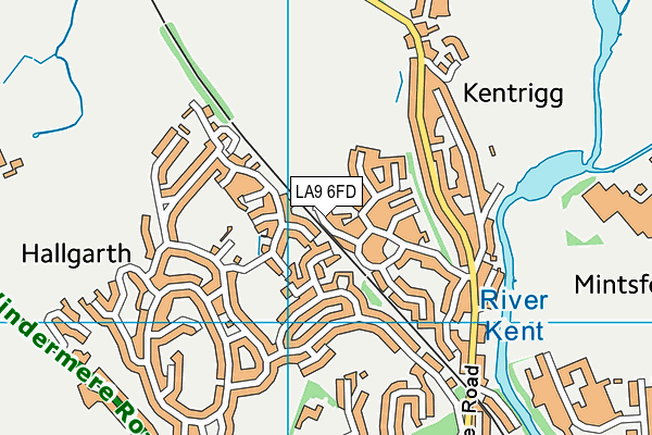 LA9 6FD map - OS VectorMap District (Ordnance Survey)