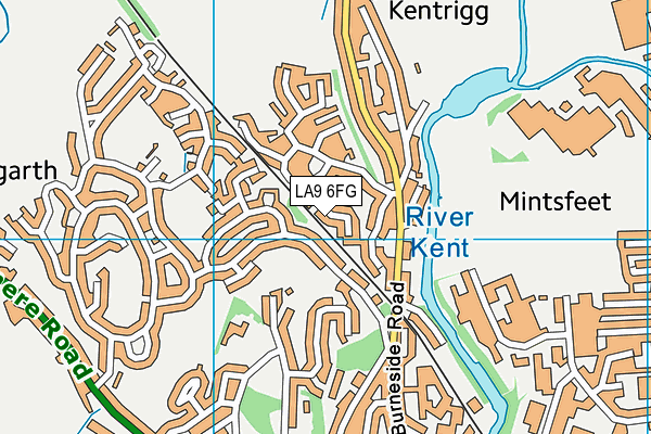 LA9 6FG map - OS VectorMap District (Ordnance Survey)