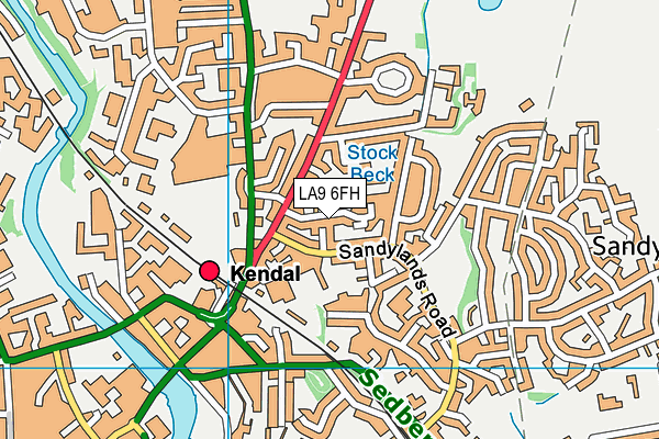 LA9 6FH map - OS VectorMap District (Ordnance Survey)