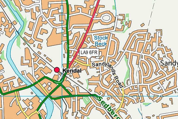 LA9 6FR map - OS VectorMap District (Ordnance Survey)