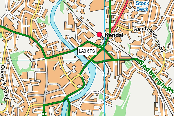 LA9 6FS map - OS VectorMap District (Ordnance Survey)