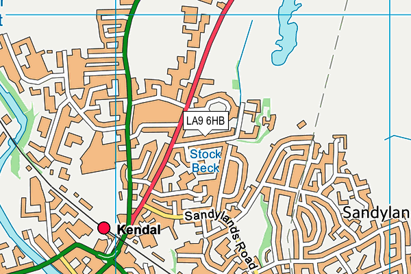 LA9 6HB map - OS VectorMap District (Ordnance Survey)