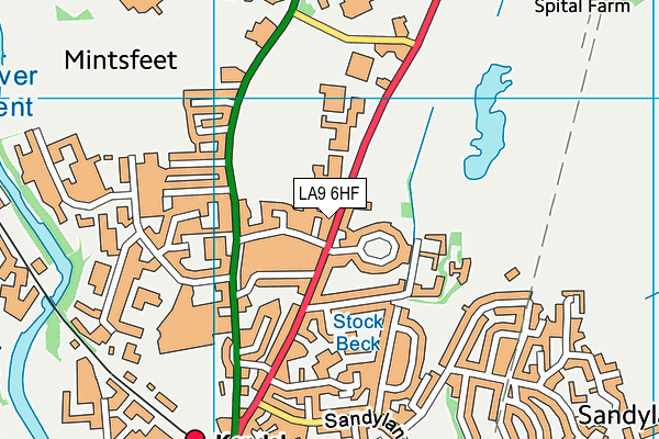 LA9 6HF map - OS VectorMap District (Ordnance Survey)