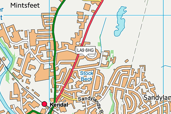 LA9 6HG map - OS VectorMap District (Ordnance Survey)