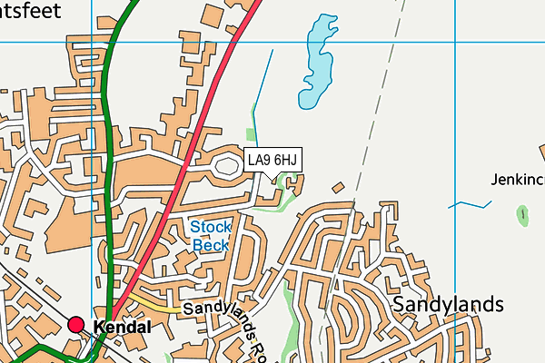 LA9 6HJ map - OS VectorMap District (Ordnance Survey)