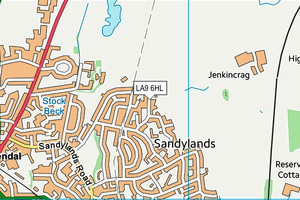 LA9 6HL map - OS VectorMap District (Ordnance Survey)