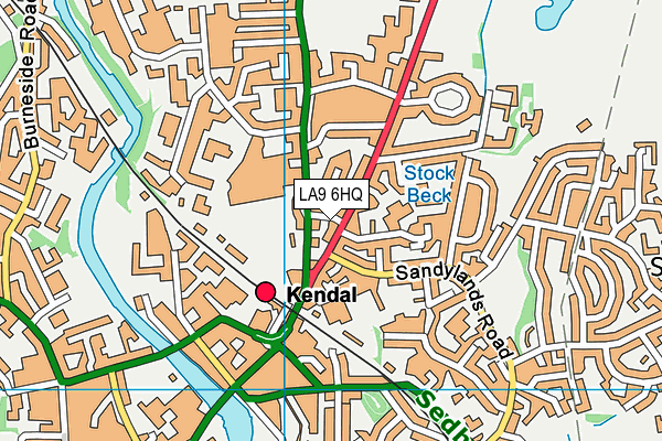 LA9 6HQ map - OS VectorMap District (Ordnance Survey)