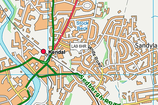 LA9 6HR map - OS VectorMap District (Ordnance Survey)