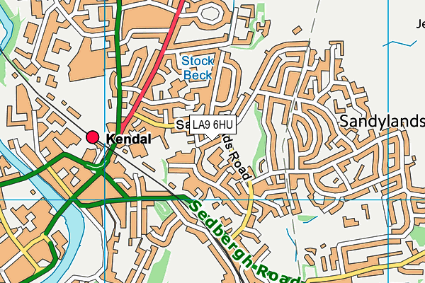 LA9 6HU map - OS VectorMap District (Ordnance Survey)