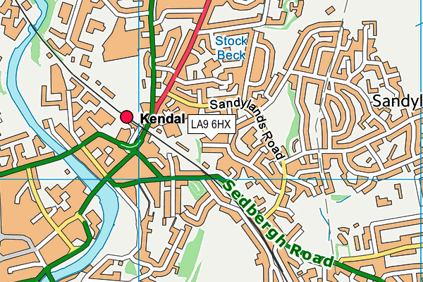 LA9 6HX map - OS VectorMap District (Ordnance Survey)