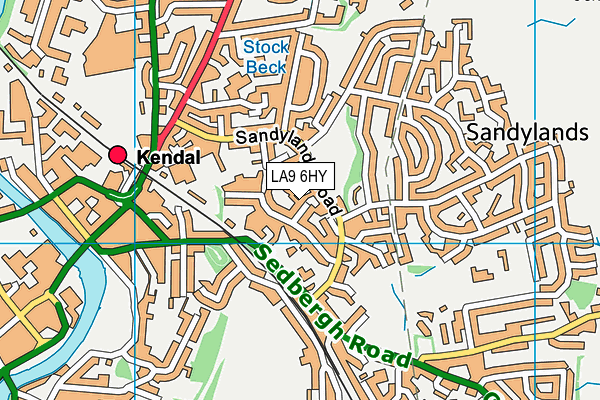 LA9 6HY map - OS VectorMap District (Ordnance Survey)