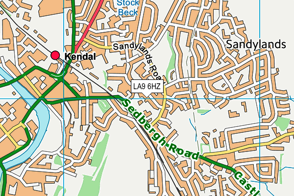 LA9 6HZ map - OS VectorMap District (Ordnance Survey)