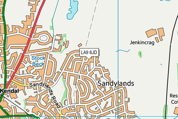 LA9 6JD map - OS VectorMap District (Ordnance Survey)