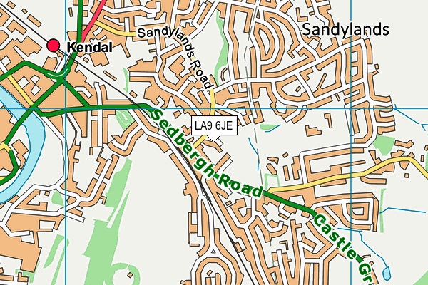 LA9 6JE map - OS VectorMap District (Ordnance Survey)