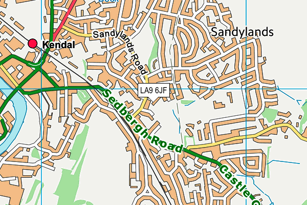 LA9 6JF map - OS VectorMap District (Ordnance Survey)